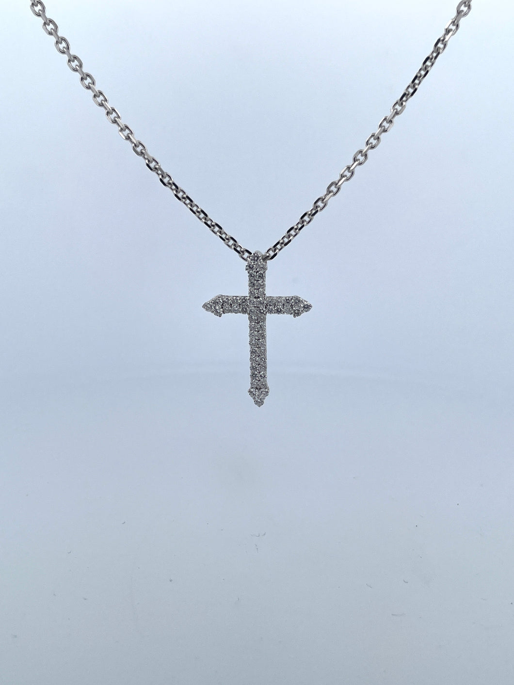 Cluster Diamond Cross Pendant