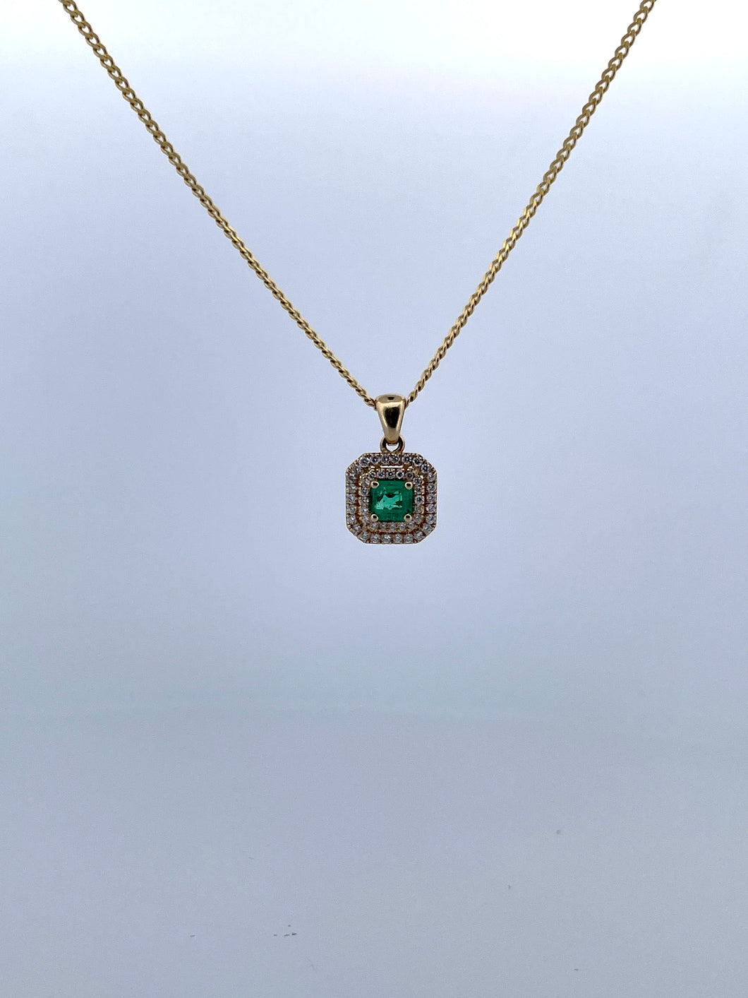 Emerald Halo Pendant