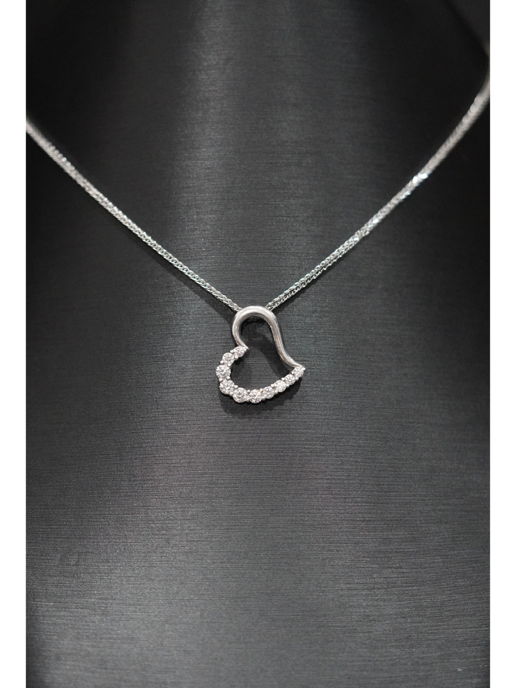 Hanging White Gold Heart
