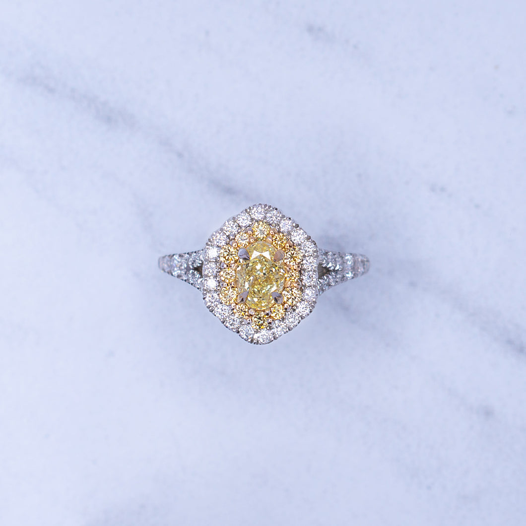 Oval Yellow fancy Ring