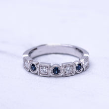 Load image into Gallery viewer, Diamond &amp; Sapphire Band
